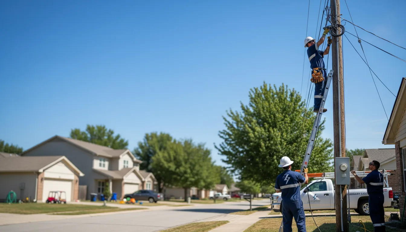 Residential electrician providing installation services in Maywood, NE